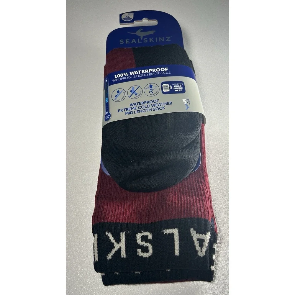 Sealskinz Men's Waterproof Extreme Cold Weather Mid Length Socks XL - Picture 4 of 6